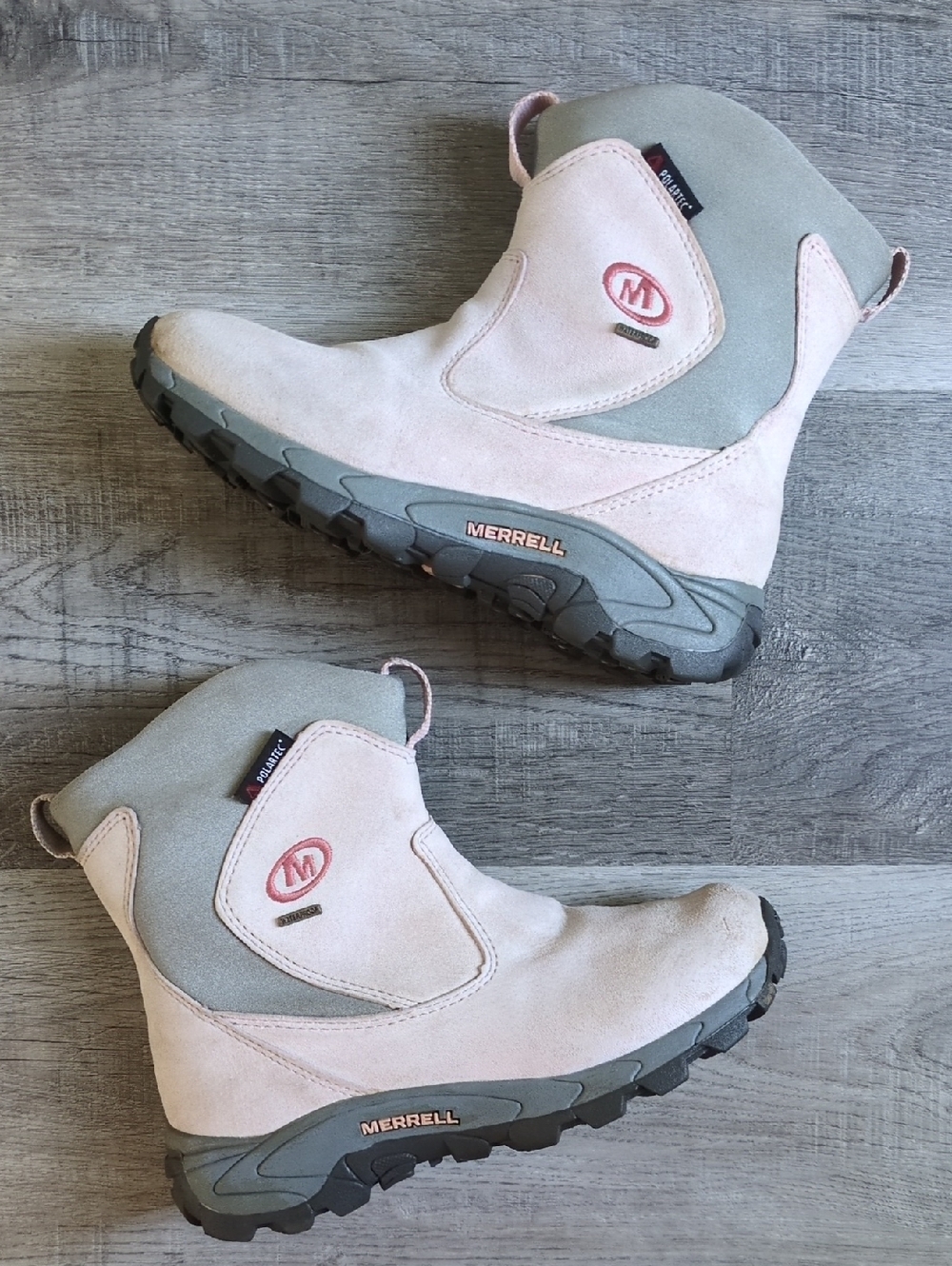 Merrell Tundra Pull On Warm Waterproof Little Girl Size 3 Pink Suede Winter Boot